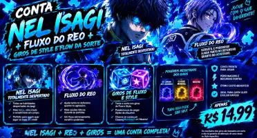 Conta Blue Lock Rivals com Nel Isagiđź§©+ BĂ´nus