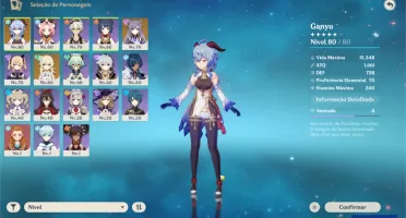 AR43 Ganyu + Keqing + Lança de Jade Primitiva
