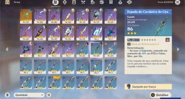 AR43 Ganyu + Keqing + Lança de Jade Primitiva