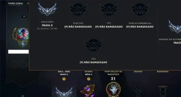 Prata 2 com 50 Champs e 42 Skins ( Mais de 30 Jogos )