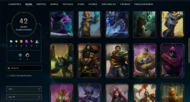 Prata 2 com 50 Champs e 42 Skins ( Mais de 30 Jogos )