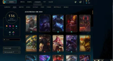 Conta todos campões 137 skins
