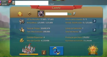 Conta Lords Mobile T4 528m 11m de Tropas (Migra até 1093)