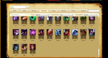 Conta de LOL C / 103 campeões criada na Season 3 / 26 SKINS.