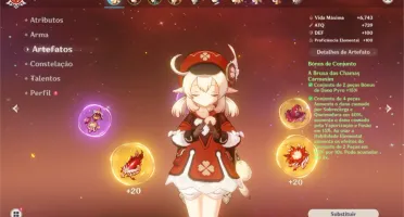 CONTA GENSHIN / KLEE + ZHONGLI + VENTI + JEAN e varios 4*!