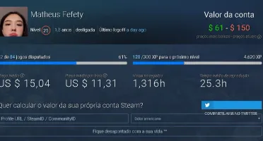 Conta Steam LVL 25 + 13 Jogos