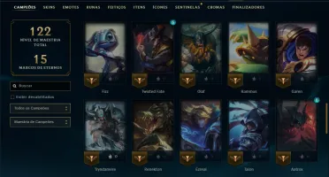 Bronze 3 com 65 Champs e 17 Skins