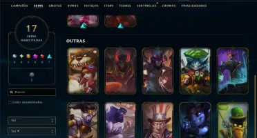 Bronze 3 com 65 Champs e 17 Skins