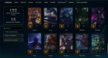 Bronze 3 com 65 Champs e 17 Skins