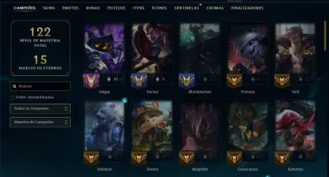 Bronze 3 com 65 Champs e 17 Skins