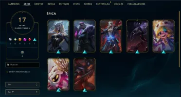 Bronze 3 com 65 Champs e 17 Skins