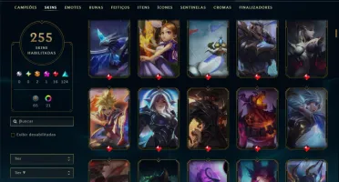 Unranked com TODOS os Champs e 255 Skins ( ADC / SUP / JG )
