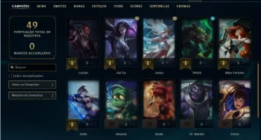 Conta ouro 4 com 28 Champs e 8 Skins