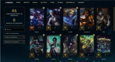 Conta ouro 4 com 28 Champs e 8 Skins