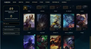 Conta ouro 4 com 28 Champs e 8 Skins