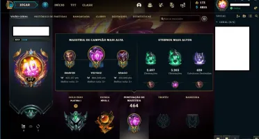 Conta LOL PLATINA 1 LV517 63 SKINS TODOS OS CAMPEÕES