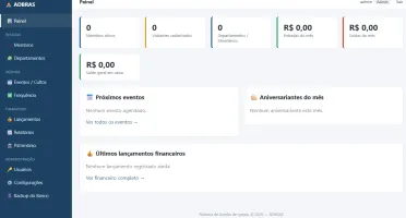 Sistema de Gestão para Igrejas em PHP
