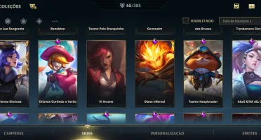 Conta wild Rift adc/mid/top 65 Skins...
