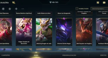 Conta wild Rift adc/mid/top 65 Skins...