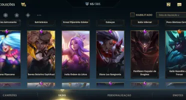 Conta wild Rift adc/mid/top 65 Skins...