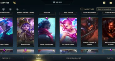Conta wild Rift adc/mid/top 65 Skins...