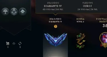 Conta Smurf Diamante 4, 60% de winrate.