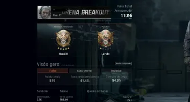 Arena Breakout Infinite - Conta 100kk+ , Luva, cofre 3x3