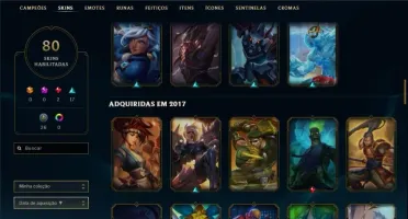 CONTA LOL OURO 2 - TODOS OS CHAMP E 88 SKINS