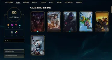 CONTA LOL OURO 2 - TODOS OS CHAMP E 88 SKINS