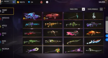 Conta de Free fire gemada
