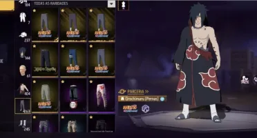 1 X 400 Peita +Melhores Skins Naruto,Fitinha+Arma Evolutiva