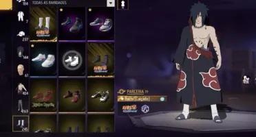 1 X 400 Peita +Melhores Skins Naruto,Fitinha+Arma Evolutiva