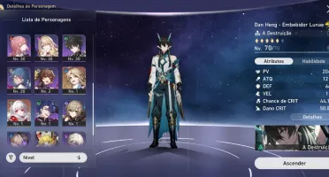 Conta top ar 59 case 60 com 6 personagens 5 estrelas e 2 con