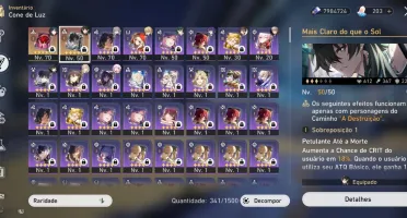 Conta top ar 59 case 60 com 6 personagens 5 estrelas e 2 con