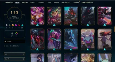 Prata 2 com TODOS os Champs e 110 Skins ( ADC / SUP )
