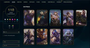 Prata 2 com TODOS os Champs e 110 Skins ( ADC / SUP )