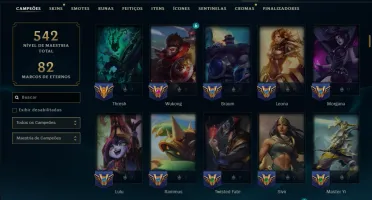 Prata 2 com TODOS os Champs e 110 Skins ( ADC / SUP )
