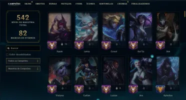 Prata 2 com TODOS os Champs e 110 Skins ( ADC / SUP )