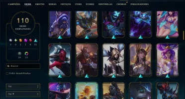 Prata 2 com TODOS os Champs e 110 Skins ( ADC / SUP )