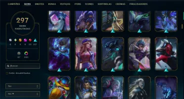 Unranked com TODOS os Champs e 297 Skins +4 Prestigios