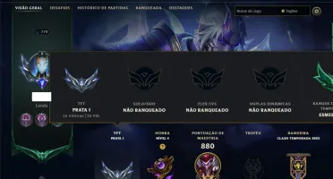 Unranked com TODOS os Champs e 297 Skins +4 Prestigios
