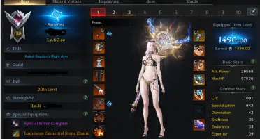 conta lost ark sorc 1490 servidor yorn