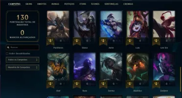 Conta DIAMANTE 1 e DIAMANTE 3, (ex mestre), 9 skins,43 champ