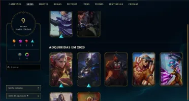 Conta DIAMANTE 1 e DIAMANTE 3, (ex mestre), 9 skins,43 champ