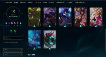 Prata 2 com 150 Champs e 19 Skins