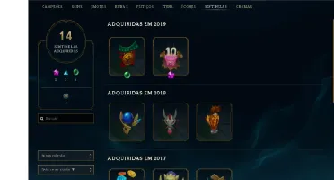 Conta League of Legends, todos os Champs, 115 skins