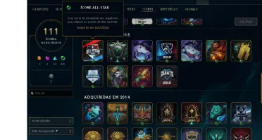 Conta League of Legends, todos os Champs, 115 skins