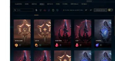 Conta League of Legends, todos os Champs, 115 skins