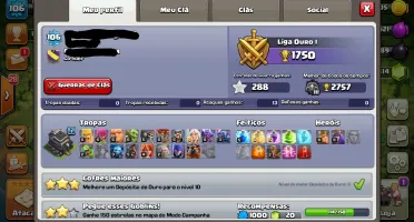 Conta Clash Of Clans Cv9 + Clash Royale Arena 9