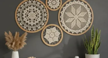 Painel de 4 Mandalas em Crochê